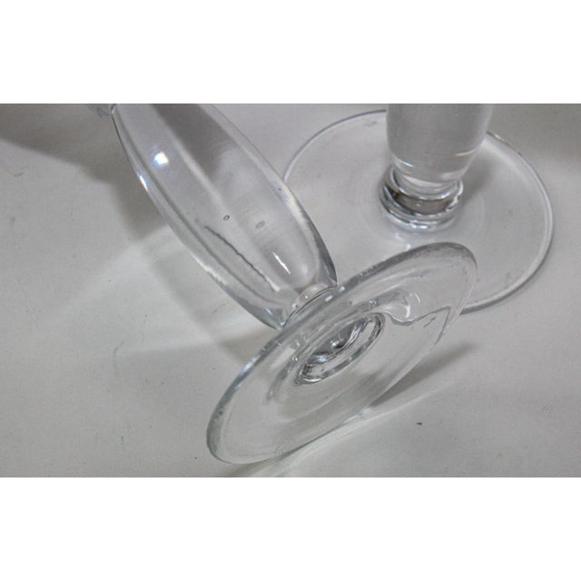 Royal Doulton Martini Crystal Etched Glasses Set of 2 Vintage Cocktail Barware For Sale In Palm Springs - Image 6 of 12