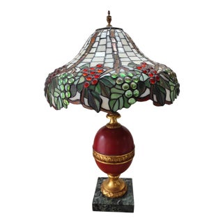 Large Modernist Lamp in the style of Tiffanys, 1950s For Sale