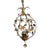 C1950's Italian Regency Crystal Flower & Petal Hanging Lantern/ Chandelier by Banci Style Maison Bagues For Sale