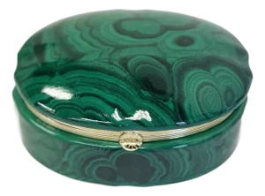 Vintage Frederick Cooper Style Porcelain Faux Malachite Box