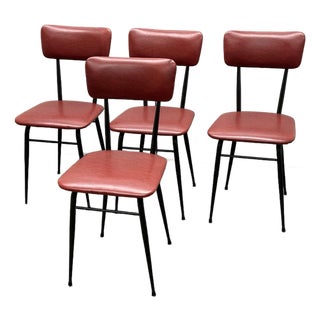 Italian Circa 1930's Modernist Dining Chairs, Set of Four For Sale