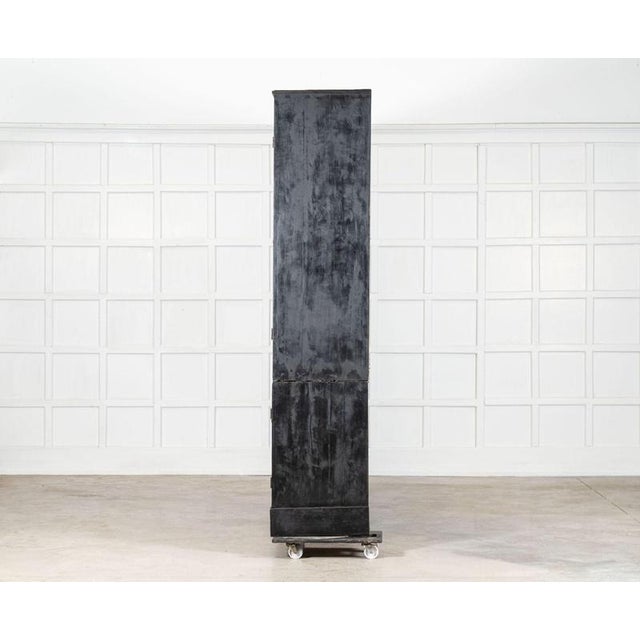 Black Antique English Ebonised Pine Housekeepers Cabinet, 1890 For Sale - Image 8 of 13