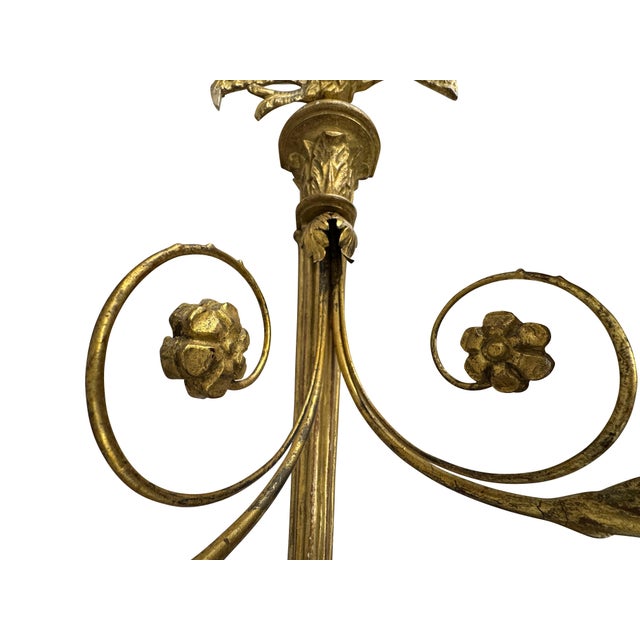 Early 20th Century Italian Carved Large and Giltwood Two-Light Sconces - A Pair For Sale In Boston - Image 6 of 18