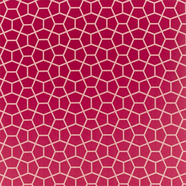 Harlequin Glyptic Fabric in Cherry For Sale