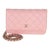 Pink Quilted Caviar Wallet On Chain For Sale