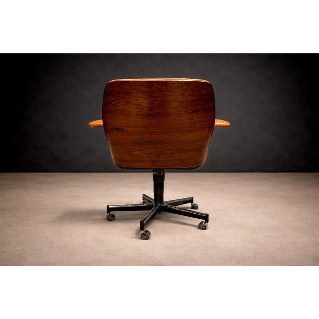 “Dinamarquesa” Armchair in Rosewood & Leather, Carlo Fongaro, 1970s - Lot 257C For Sale - Image 13 of 17