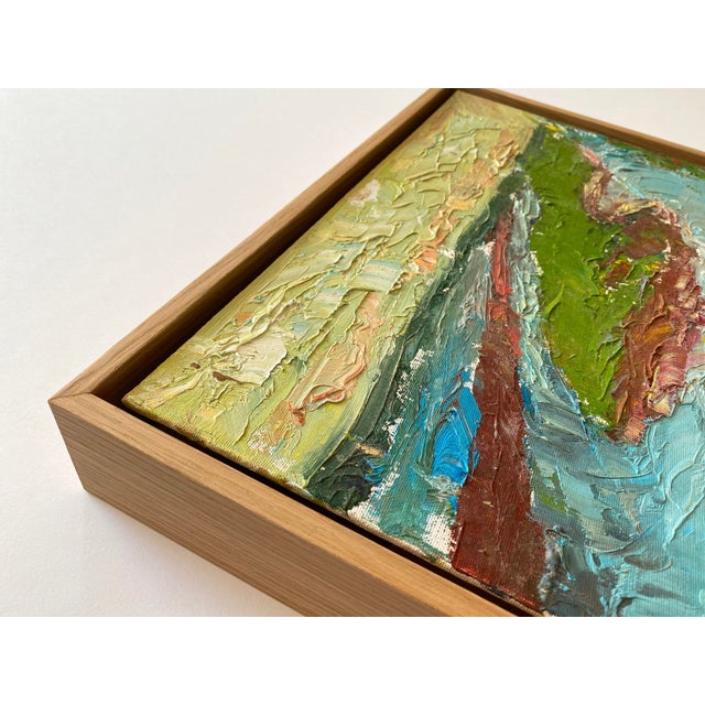 2010s Jim Lyons Contemporary Provincetown " West End Breakwater " Abstract Expressionist Framed Original en Plein Air Oil Painting For Sale - Image 5 of 18