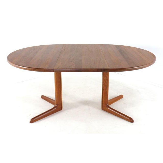Danish Round 2-Way Extendable Stenum Dining Table For Sale - Image 4 of 16