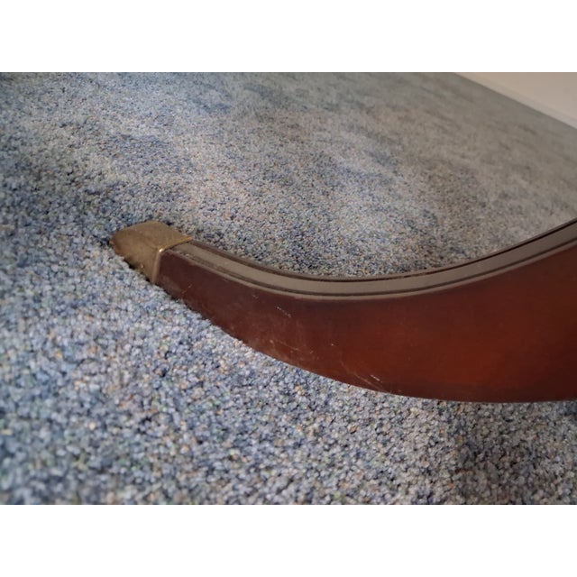 1990s 1990s Hammary Banded Inlaid Mahogany Drum Table For Sale - Image 5 of 7