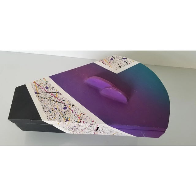 1990's S. Hostings Postmodern Style Art Ceramic Box. For Sale - Image 4 of 13