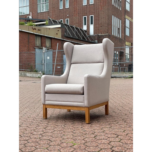 Gray Danish Lounge Wing Chair by Erik Jørgensen, 1960s For Sale - Image 8 of 11
