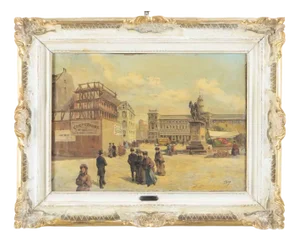 Jean Lereu, Vieille France, 19th Century, Oil on Canvas, Framed