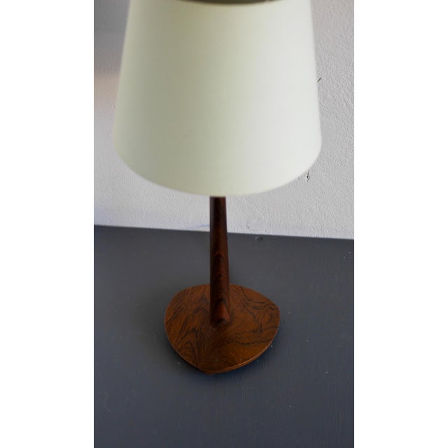 Brown Mid-Century Modern Scandinavian Tall and Slender Teak Table Lamp from Eskilstuna Armatur, Sweden, 1960s For Sale - Image 8 of 16