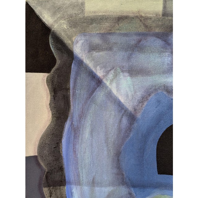 Contemporary Max Manning “Untitled (CVS152)” Contemporary Blue and Pink Geometric Abstract Painting, 2018 For Sale - Image 3 of 9