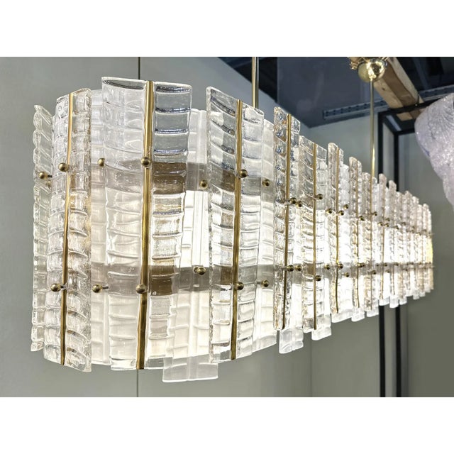Glass Luxury Modern Italian Tropical Gold Murano Glass Chandelier by Simoeng For Sale - Image 7 of 10