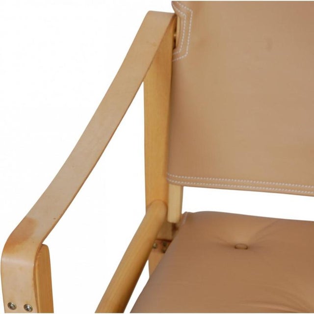 Safari Chair in Leather by Kaare Klint For Sale - Image 3 of 10