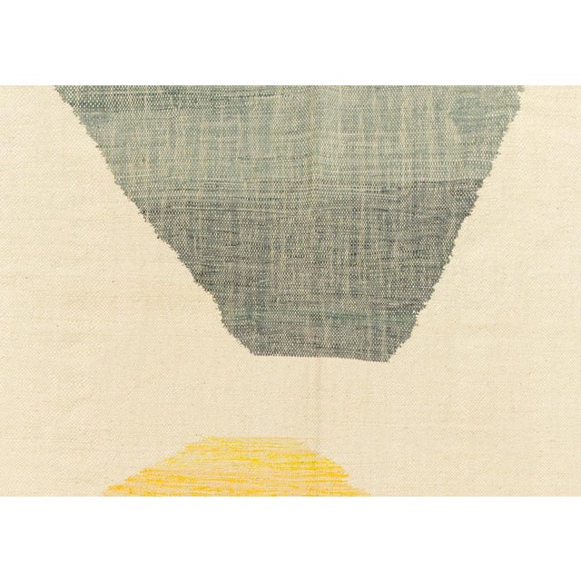 Premium Flat-Weave Moroccan Wool Rug | 10'5" X 6'8" | One of a Kind For Sale - Image 6 of 7