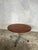 Mid-Century Round Coffee Table with Teak Top and Chrome Cross Base For Sale - Image 10 of 11