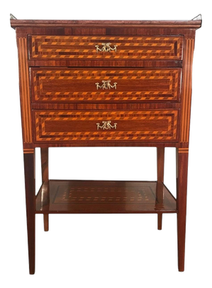 French Louis XVI Marquetry Side Table, Paris, 1770