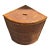 Rattan Corner Hamper Basket With Triangular Design. For Sale