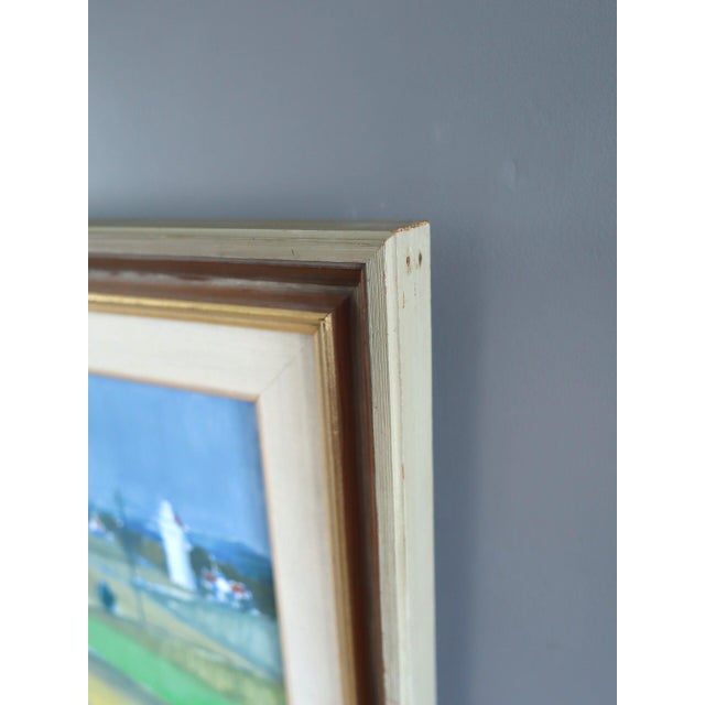 1960 Mid-Century Modern 'Across the Countryside' Vintage Original Landscape Oil Painting, Framed For Sale - Image 6 of 10