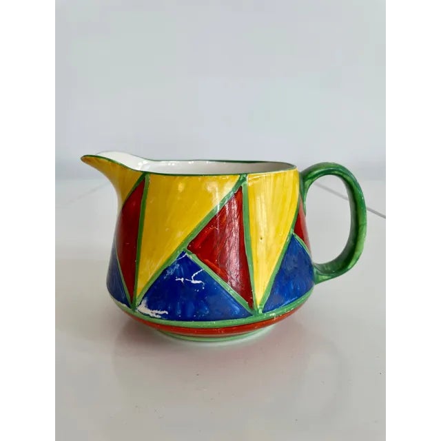 1920s Hand Painted Clarice Cliff Tea Set - 5 Piece Set For Sale In Raleigh - Image 6 of 10