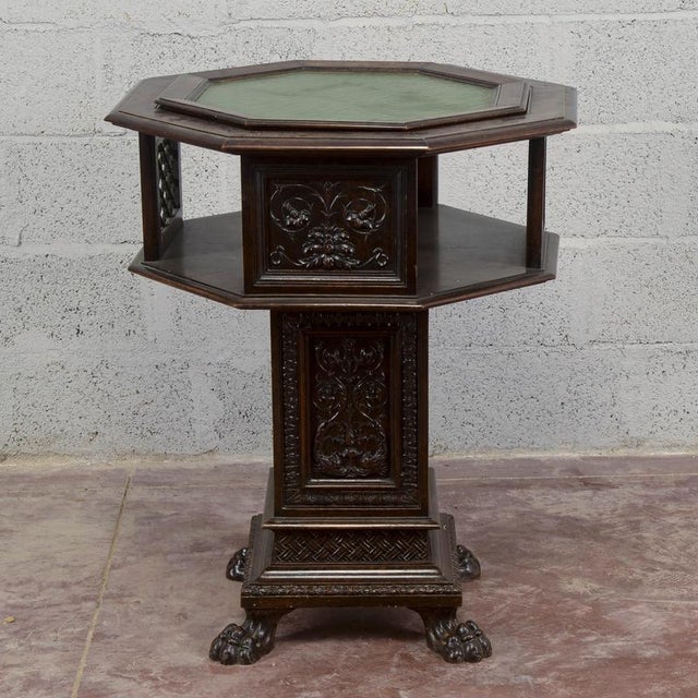 AntiqueMaggini Swivel Coffee Table with Removable Glass Top, 1800s For Sale - Image 3 of 18