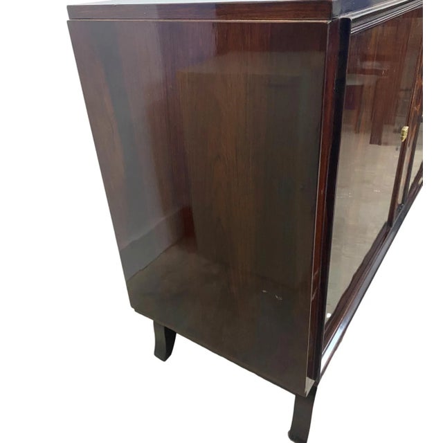 1930s Mid-Century Modern Hollywood Regency Inlaid Rosewood Credenza, French, C.1930 For Sale - Image 5 of 7