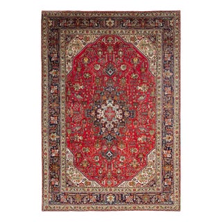 Middle Eastern Hand-Knotted Tabriz Rug For Sale