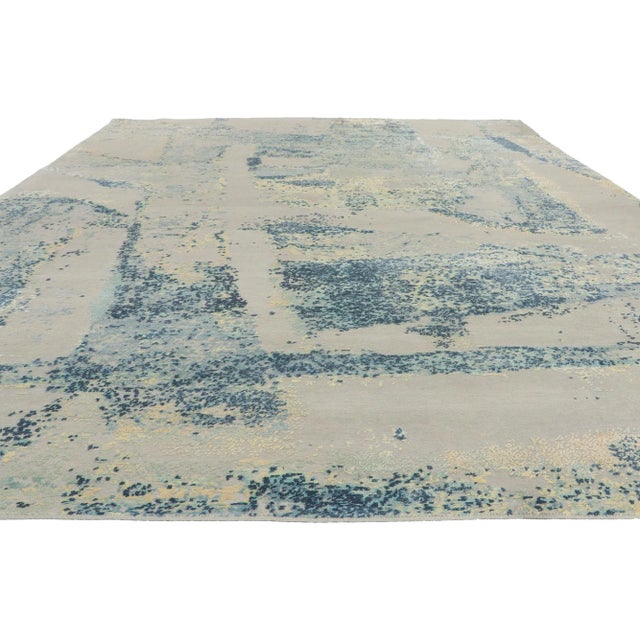 Modern 2020s William Baziotes Style Wool and Silk Rug, 09'01 X 11'10 For Sale - Image 3 of 10