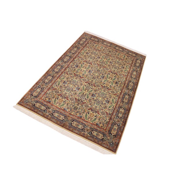 Designed with mesmerizing intricacy and gorgeous color palette, this hand-knotted masterpiece demonstrates the beauty and...