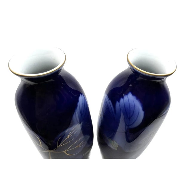 Fukagawa Seijji Cobalt Blue Sake Bottles For Sale In Chicago - Image 6 of 11