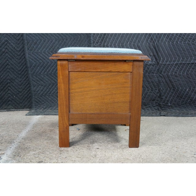 Antique 19th Century Victorian Oak Chamber Pot Commode Toilet Step Stool 16" For Sale - Image 17 of 18