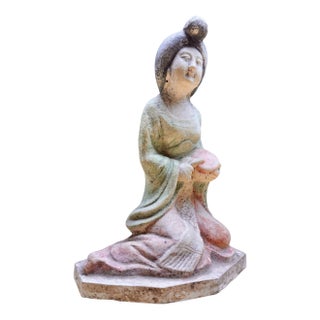 Chinese Tang Style Polychrome Lady For Sale