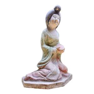 Chinese Tang Style Polychrome Lady