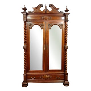 Renaissance Hunting Lodge Bookcase in Walnut For Sale