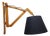 Mid-Century Wooden Scissor Wall Lamp For Sale
