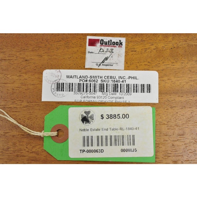 Late 20th Century Ralph Lauren Noble Estate French Louis XV Mahogany One Drawer End Table - A Pair For Sale - Image 16 of 18