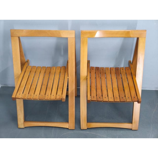 Trieste Folding Chairs by Aldo Jacober for Alberto Bazzani, 1960s, Set of 4 For Sale - Image 3 of 18