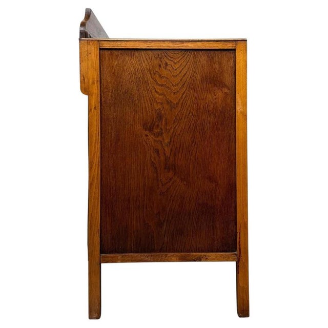 Antique English Golden Oak Chest of Drawers, 1900s For Sale - Image 6 of 12