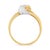 Haus of Brilliance 10K Yellow and White Gold 1/10 Cttw Baguette and Round-Cut Diamond Bypass Ring (I2 Color, H-I Clarity) - Size 7 For Sale - Image 4 of 6