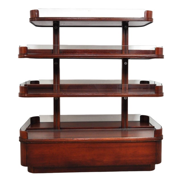 Vintage Mahogany Shelf, 1950s For Sale