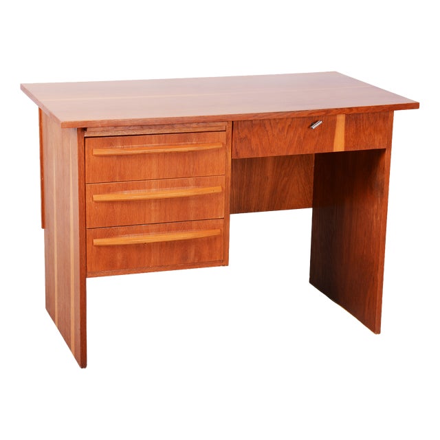 Mid-Century Writing Desk in Oak from Interier Praha, Czech, 1950s For Sale