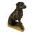 Dan Ostermiller, Bronze Dog, Lab, Labrador Sitting Statue, Wooden Bace Artist Signed: 1995, 2/20 For Sale