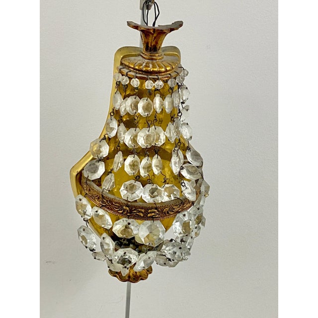 Sconce in Metal, Brass and Glass, France, Early 20th Century For Sale - Image 9 of 10