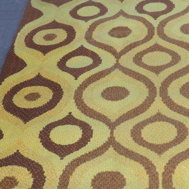 Large Space Age Rug with Pattern, 1970s For Sale - Image 10 of 12