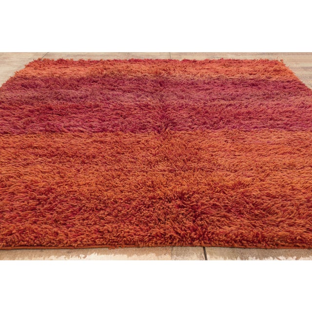 Vintage Beni Mrirt Moroccan Rug, 07'02 X 09'06 For Sale - Image 9 of 10