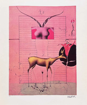 Paul Wunderlich 34 Comme Deux Jeunes Faons 1974