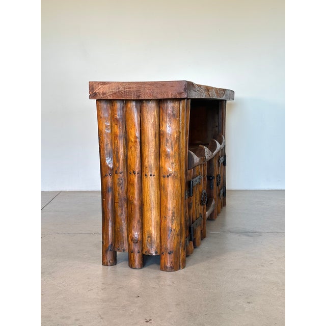 Brown Vintage Rustic Chestnut Sideboard, 1960s For Sale - Image 8 of 14
