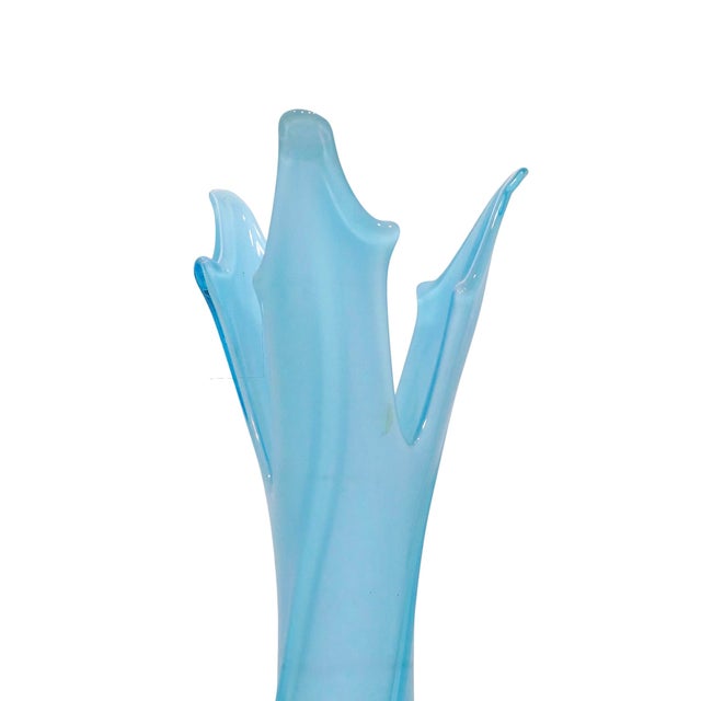 Seguso Mid Century Murano Swung Art Glass Vase by Cristalleria Fratelli Betti C 1970's For Sale - Image 4 of 10